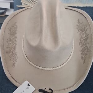 Embroidered Cream Cowboy Hat